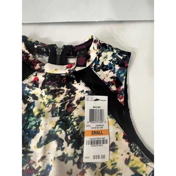 $59.00 Material Girl Junior’s Sleeveless Floral Print Bodyco, Multi, Size S - Picture 6 of 14